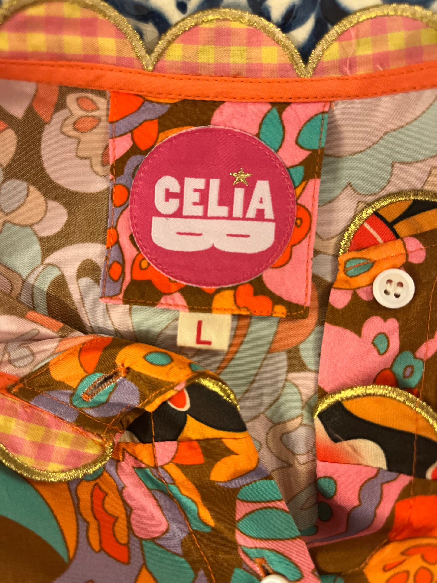 Celia B Long Sleeve Tiered Dress (L)