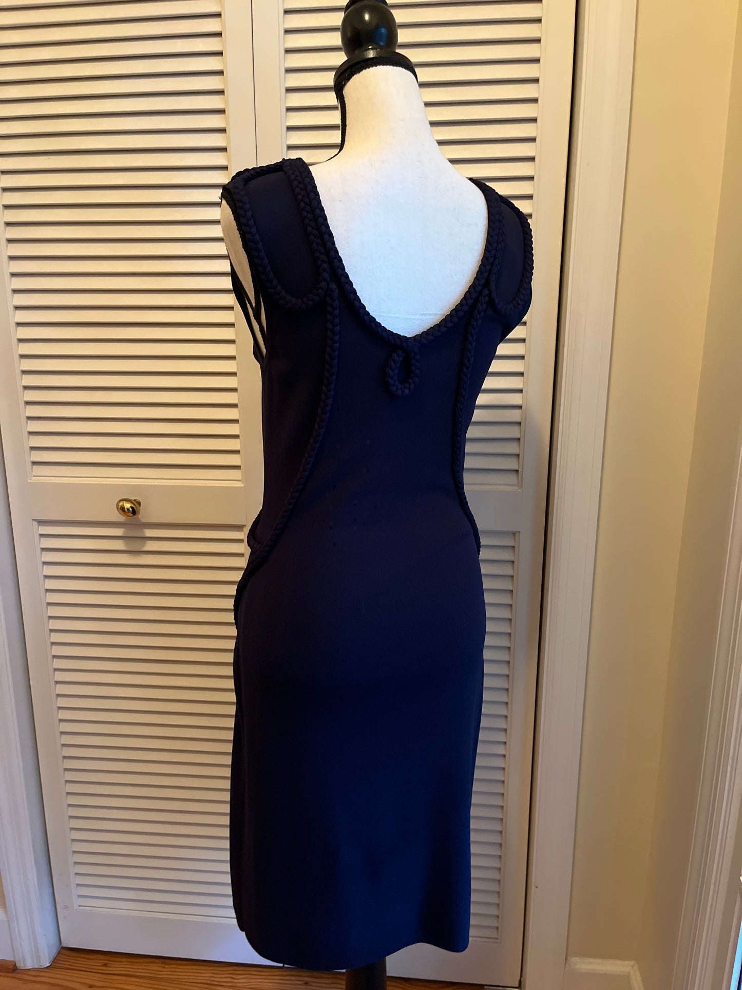 Etcetera Navy Rope Accent Dress (M)