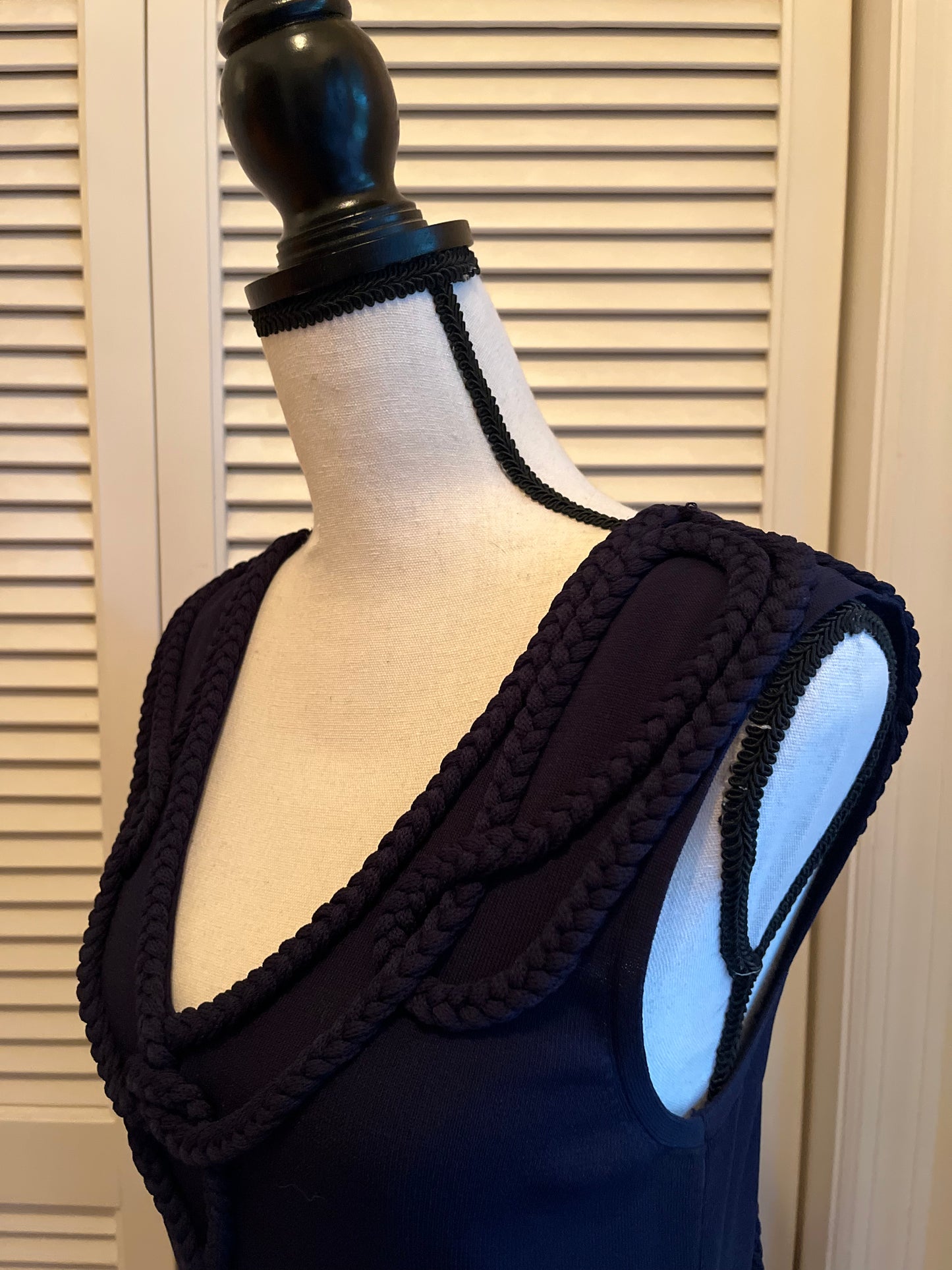 Etcetera Navy Rope Accent Dress (M)
