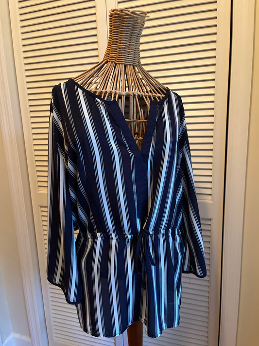 Ellen Weaver Drawstring Tunic Top (2XL)