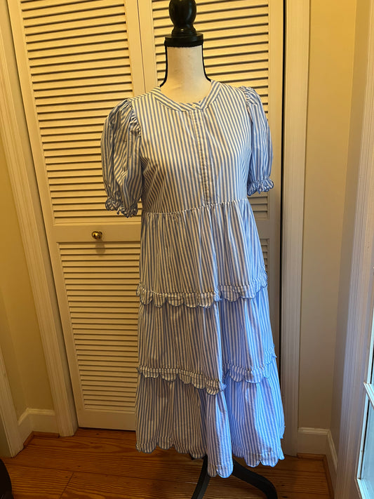 English Factory Seersucker Stripe Dress (S)