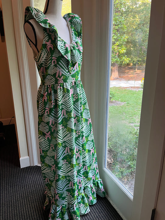 CK Bradley Sleeveless Tropical Print Dress (M)