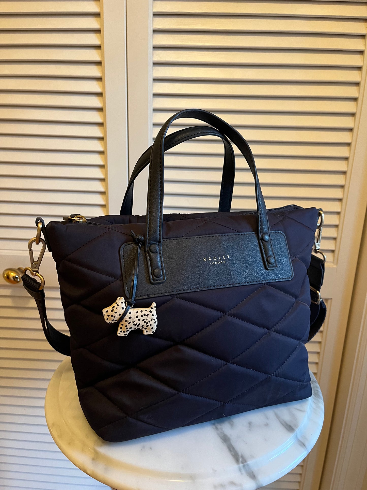 Radley London Navy Quilted Handbag